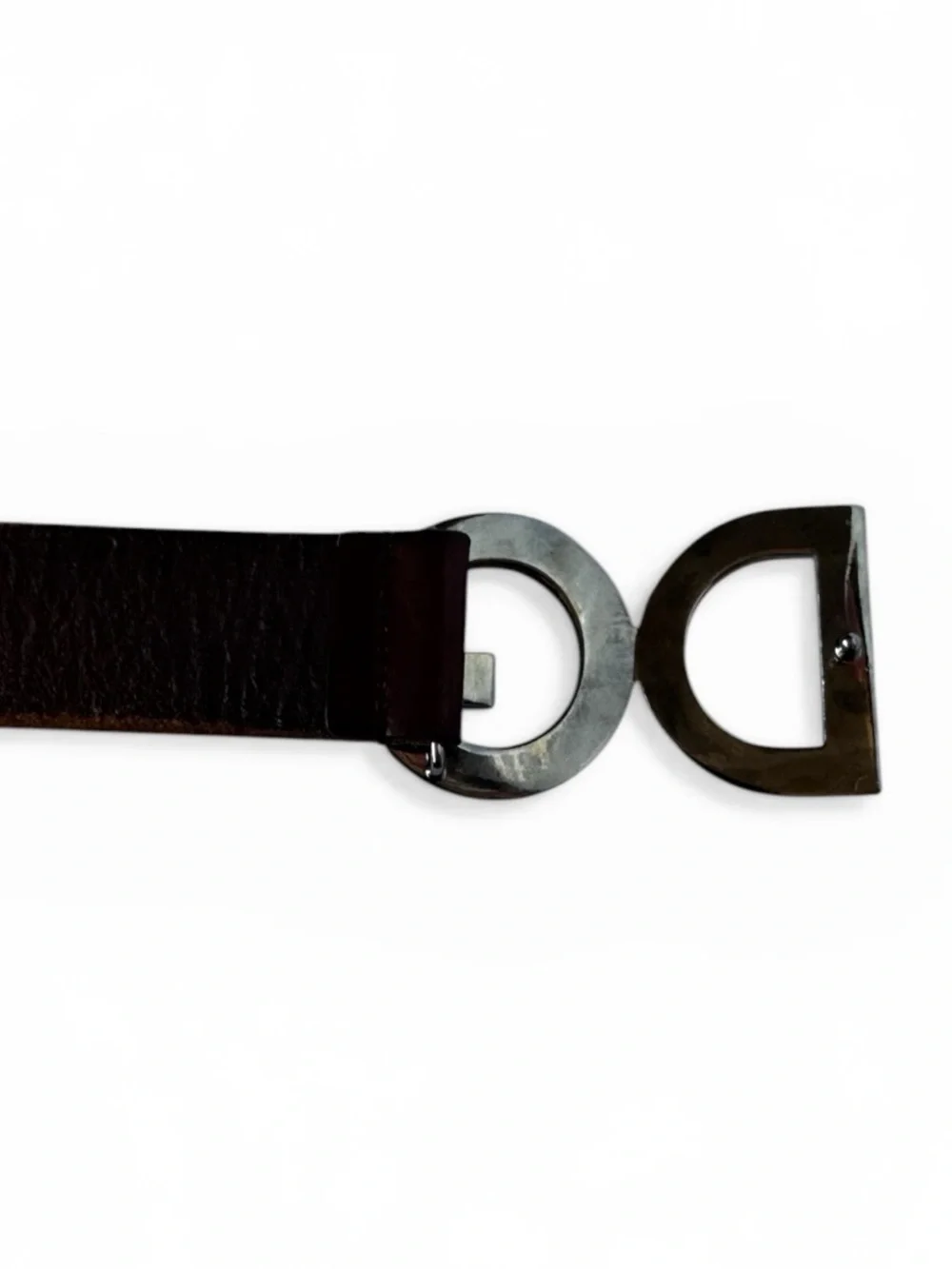 Dolce & Gabbana DG Logo Brown Leather Belt Size 95 (38) - Picture 4 of 13